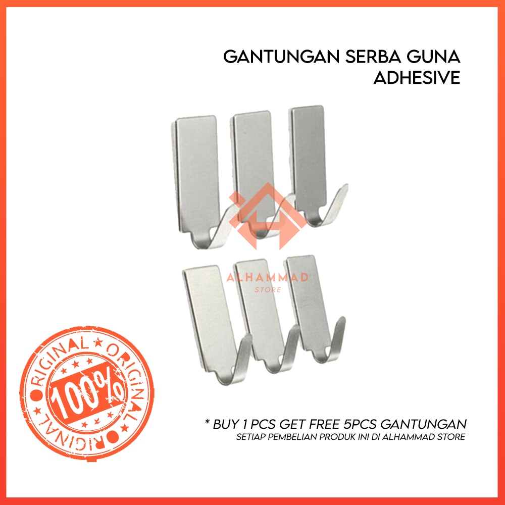 Gantungan Serba Guna Adhesive 6 PCS