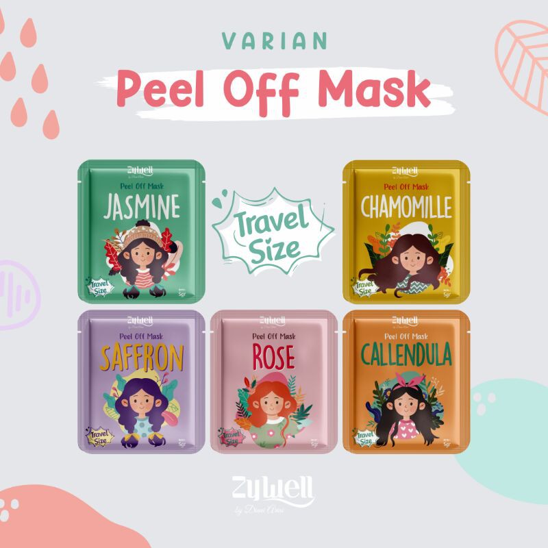 [BUY 1 GET FREE GIFT]MASKER ORGANIK BPOM ZYWELL PEEL OFF MASK 5G/TRAVEL SIZE/ZYWELL/PELL OFF MASK