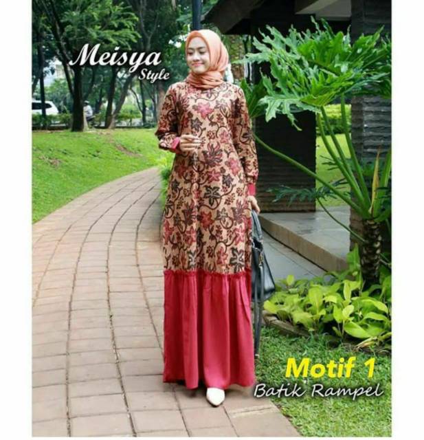 [READY] Longdress Batik Jumbo / Gamis Batik / Daster Muslim Bahan Rayon Rotari PT Sritex