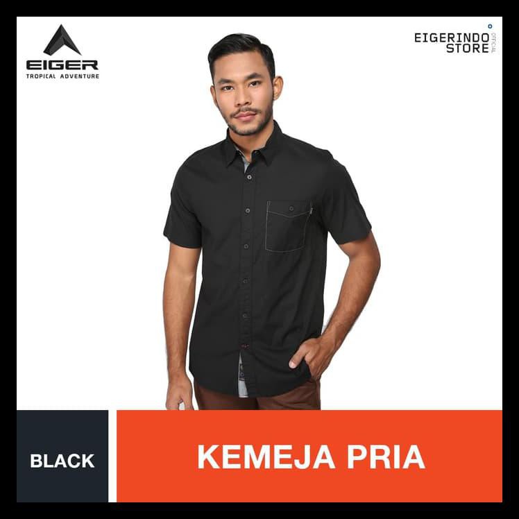  Eiger  1989 Portbridge Shirt Black Kemeja Lengan Pendek 