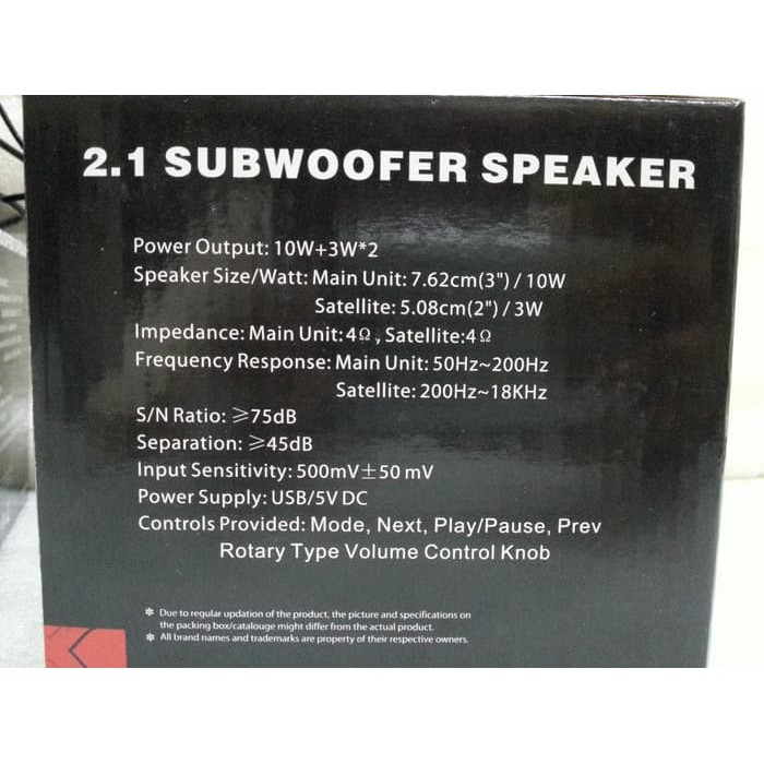 M-TECH SUBWOOFER SPEAKER SB-02