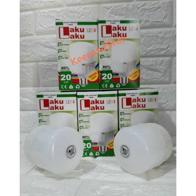 (GRATIS BoubleWarp) Lampu LED 20 watt kapsul Putih Super Terang