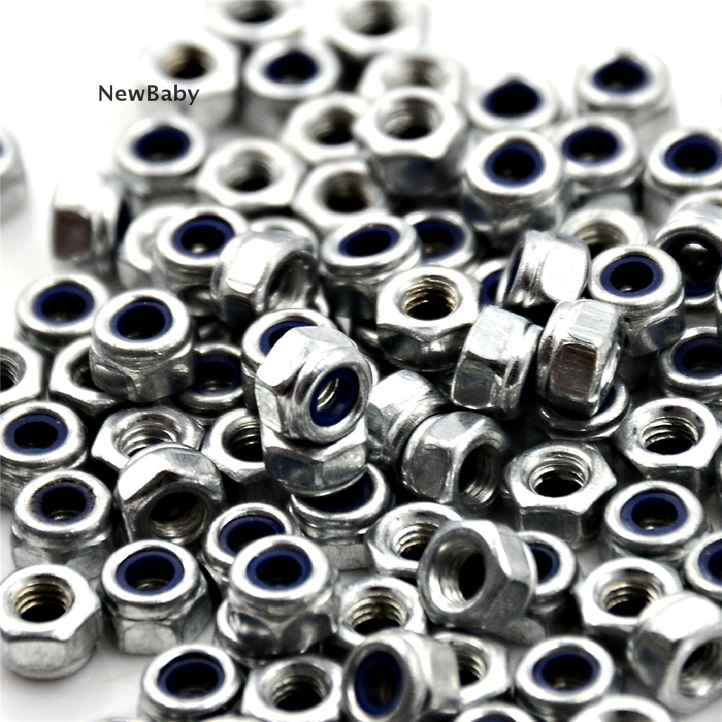 100pcs M3X0.5Mm Baut Nylocking Bahan Stainless Steel