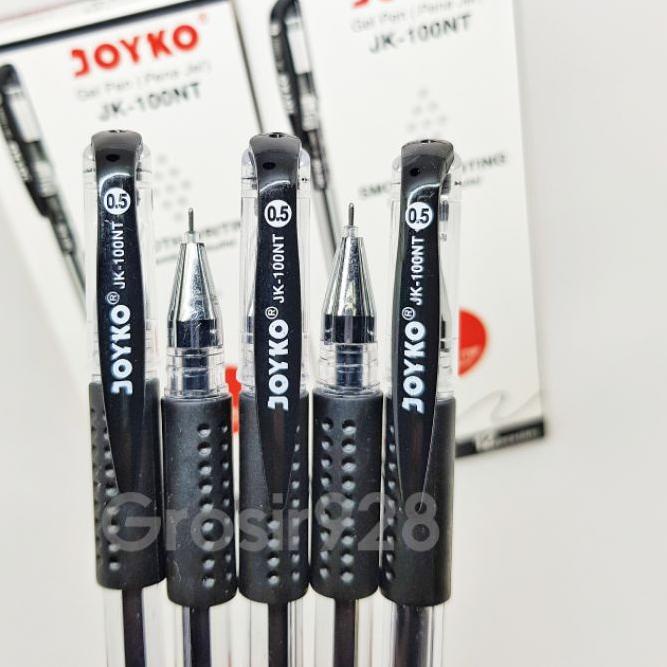 

DISKON !! 2.2 (Per 12) Gel Pen / Pulpen Gel / Pena Jel Hitam Joyko JK-100NT JK100NT [KODE 944]