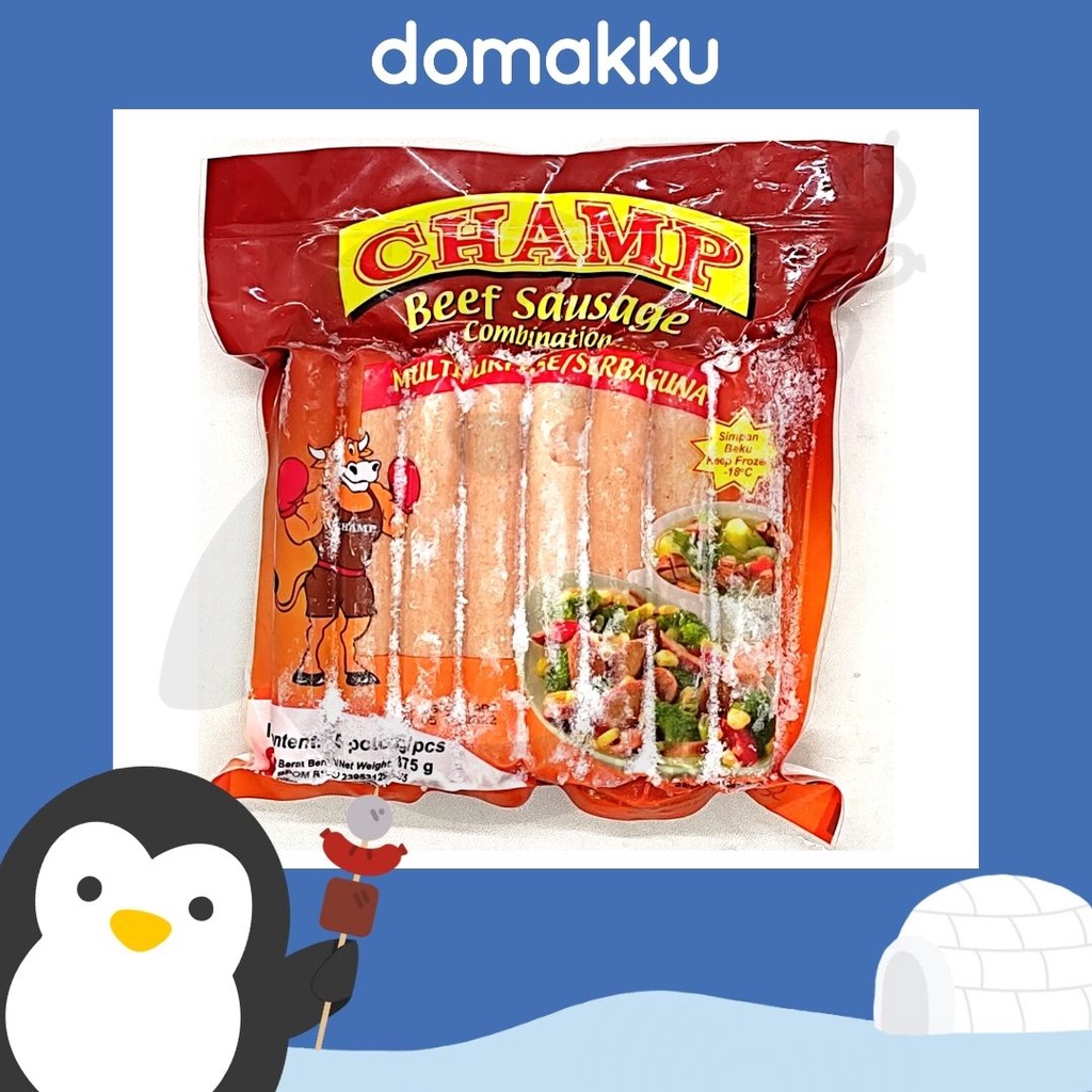 

Champ Sosis Sapi 15 biji (Beef Sausage) 375gr, Goreng Rebus Halal