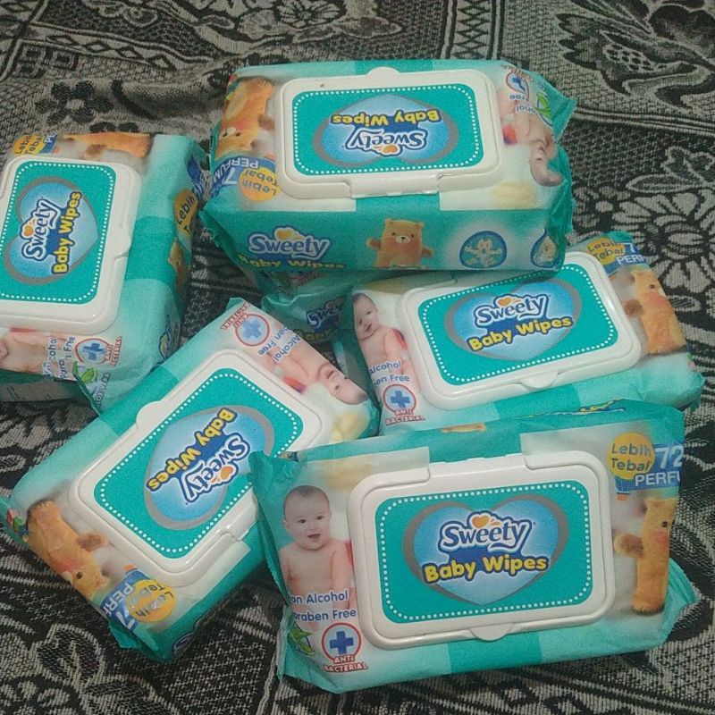 Tisu basah sweety baby wipes 72 sheet murah