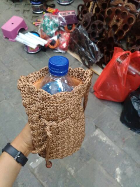 TERMURAH! Tas Rajut Serut Bentuk Botol - Tas Selempang khas Jogja