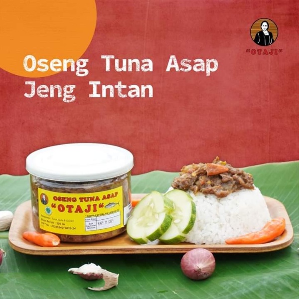 

Otaji oseng tuna asap berat 250 gram rasa tidak pedas dan pedas