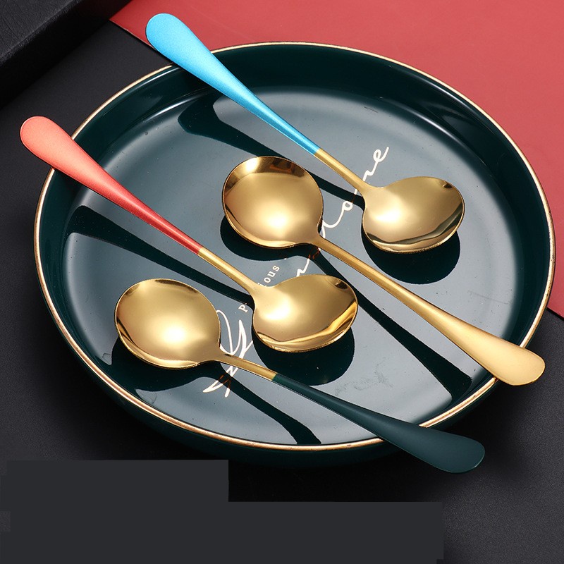 1pc Sendok Sup Dengan Gagang Panjang Bahan Stainless Steel 304 Untuk Dapur