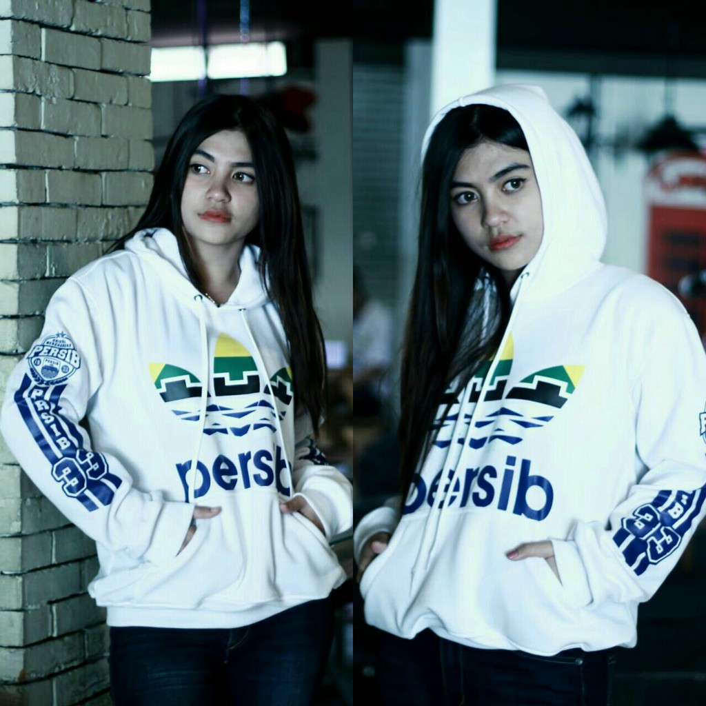 sweater persib bandung cowok cewek warna putih