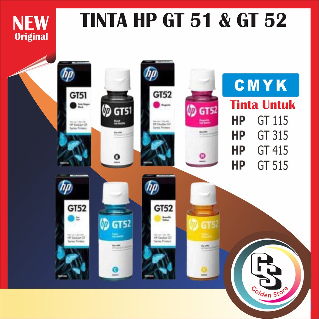 Tinta Printer HP GT-51 GT-52 HP Ink Tank 115 310 315 410 415 319 419 311 316 318 411 412 415 416 418 PREMIUM (COMPATIBLE)