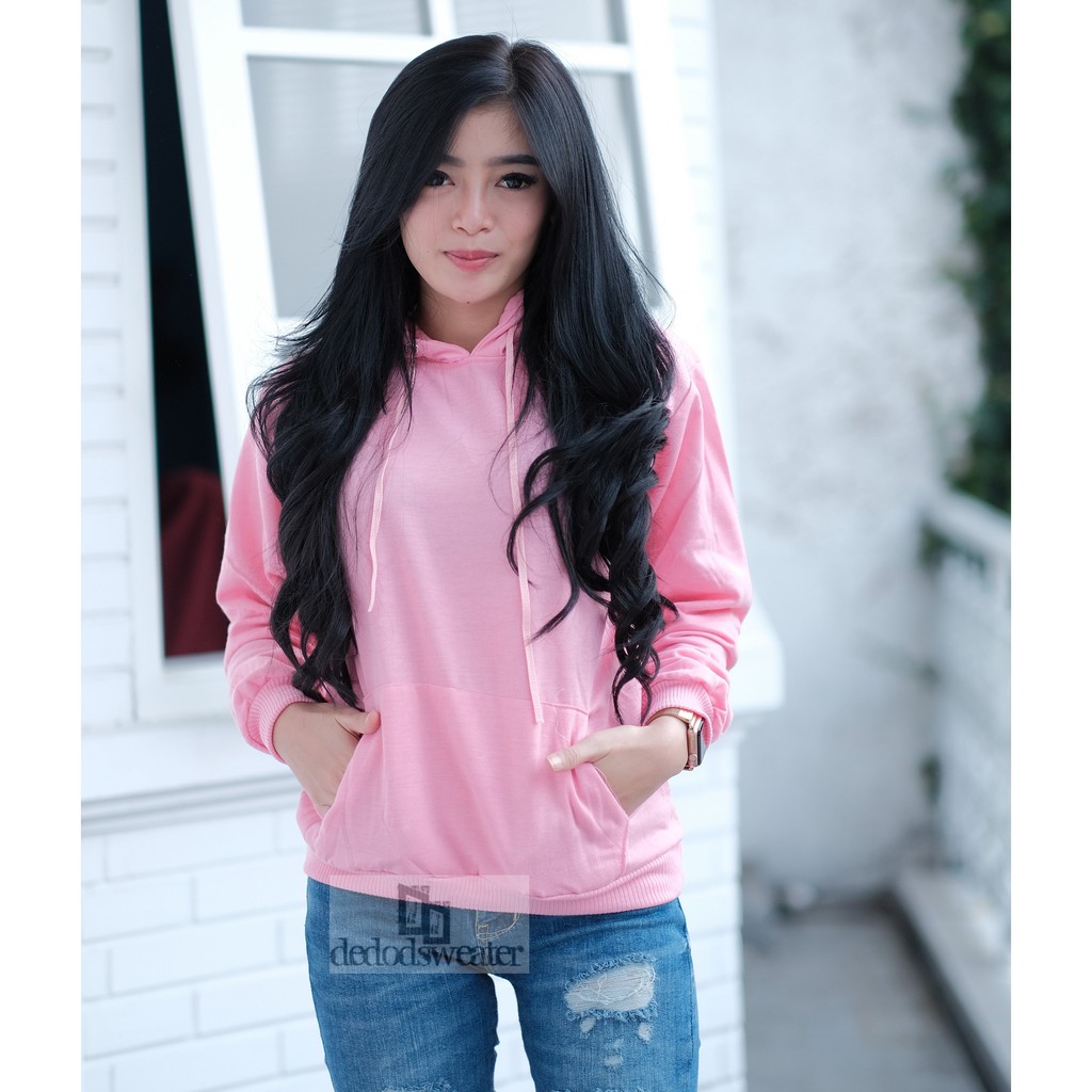 Sweater Wanita Sweater Polos Hodie Fleece