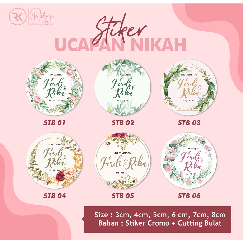 

Stiker pernikahan/Stiker souvenir/Stiker Thank you/ Stiker Wedding