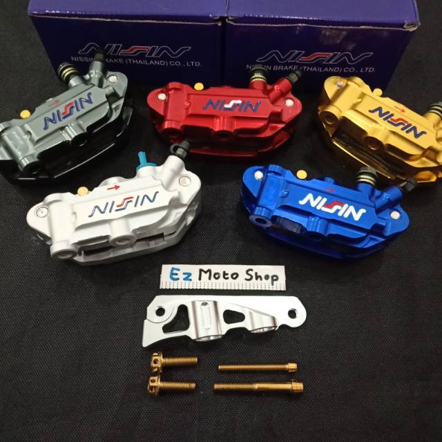 Jual KALIPER MONOBLOCK NISSIN PLUS BREKET DAN BAUT KERUCUT BEAT-VARIO ...