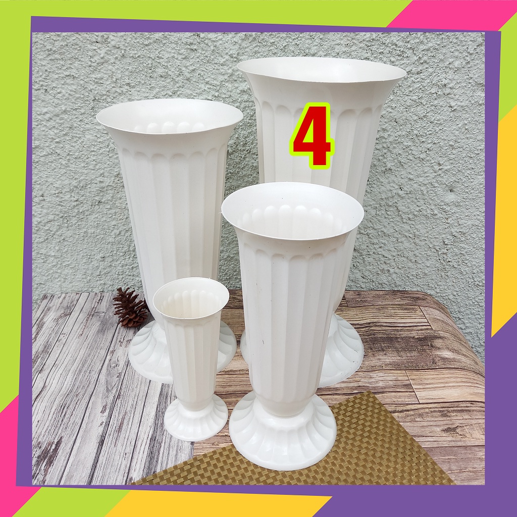 1437NO4 / Pot bunga plastik tropy piala No.4 / Vas bunga plastik tanaman Artificial