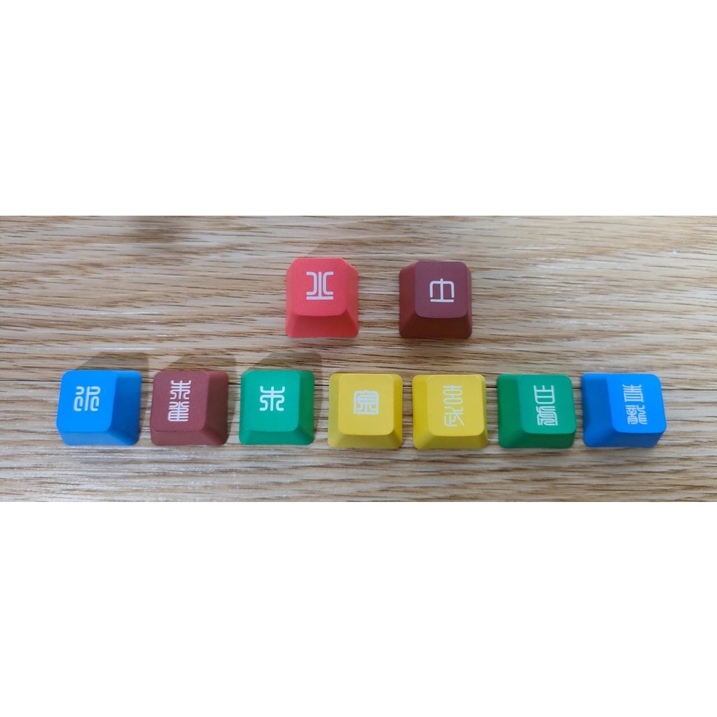 TRADITIONAL SQUARE SEAL KEYCAPS SET PBT OEM PROFILE ( 9 pcs )