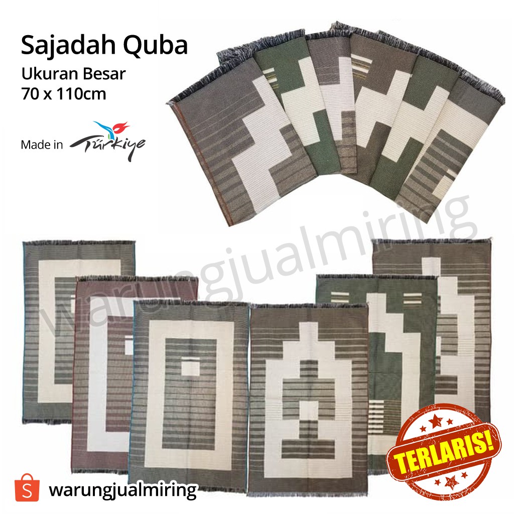 SAJADAH TIPIS BESAR Quba Al-Bahar Grosir Kodian Murah Sejadah Minimalis Travel Traveling Travelling Turkey Turki Turkiye 70 x 110 cm Hadiah Sovenir Souvenir Hajatan Besar Tipis Bulu Sedang Masjid Mesjid Pria Wanita Dewasa Karpet Bagi Gift Kado Sunatan