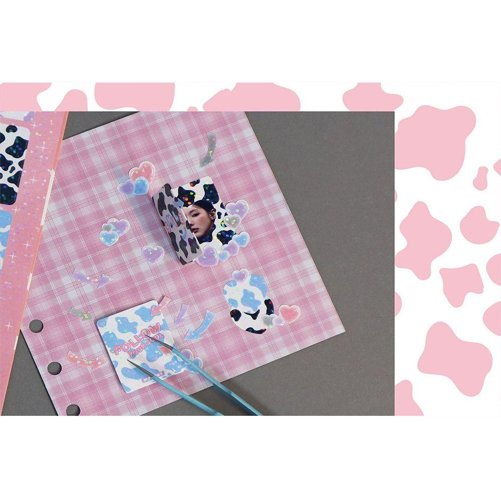 Lanfy Border Shiny Sticker Kawaii Ins Idol Kartu Album Leopard DIY Scrapbooking