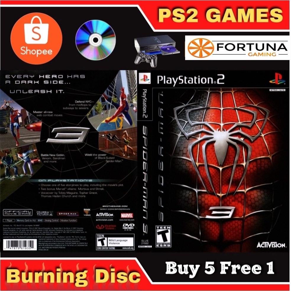 Kaset PS2 Spiderman 3