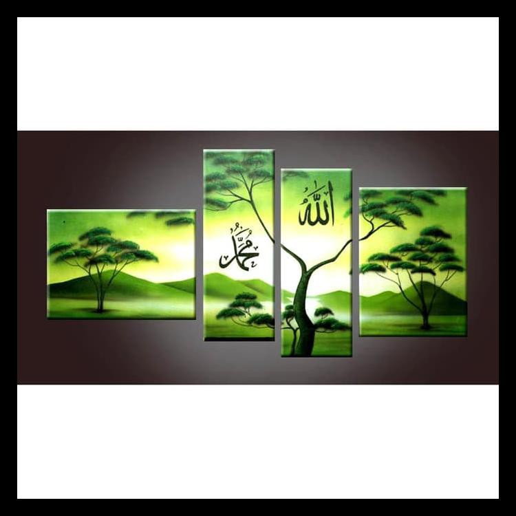 Lukisan Pemandangan Kaligrafi Hj149