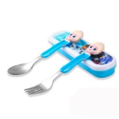 DISNEY ORIGINAL spoon fork set dengan kotak DM2361