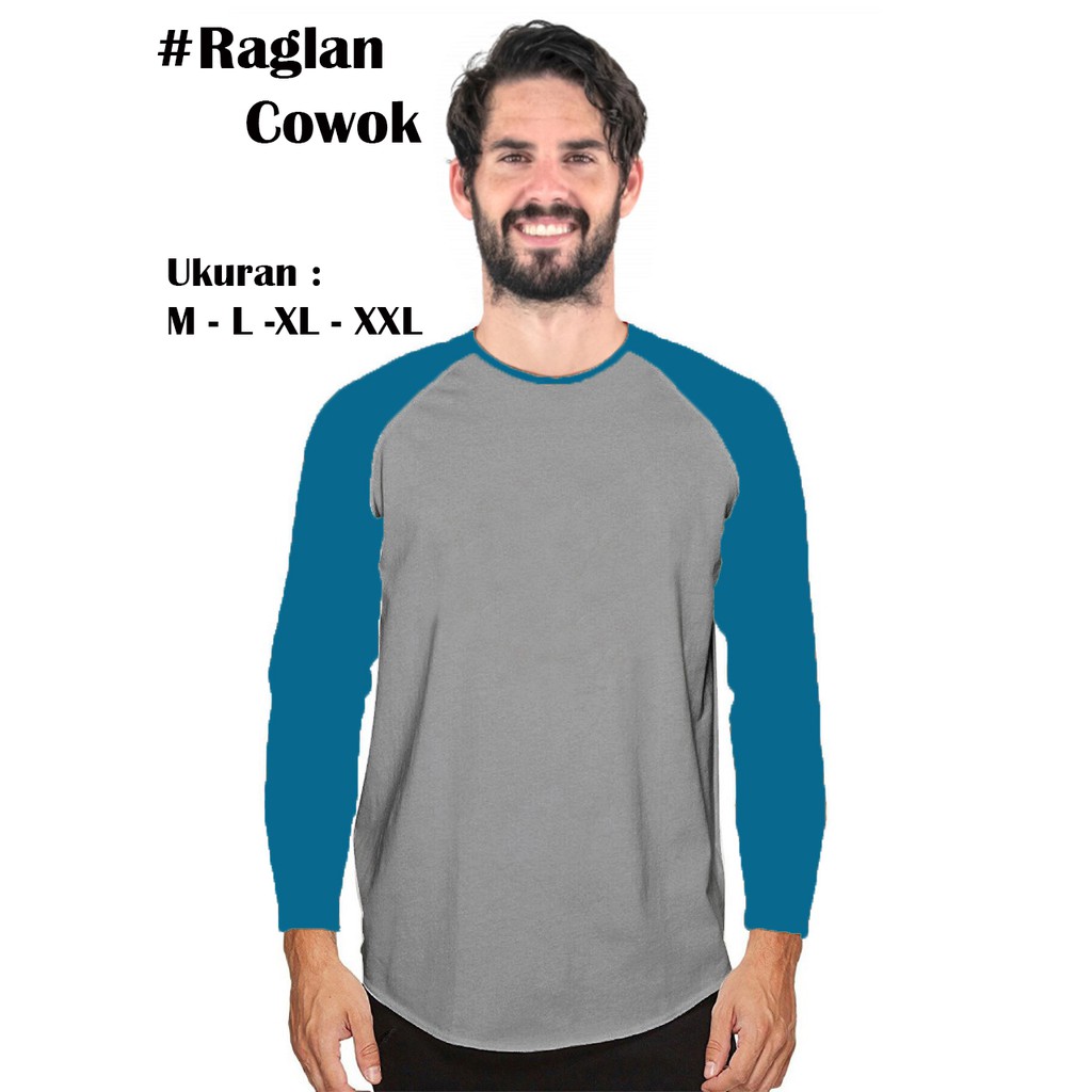 Myco Kaos Raglan Cowok Lengan Panjang | Raglan Pria | Ukuran M-L-XL-XXL