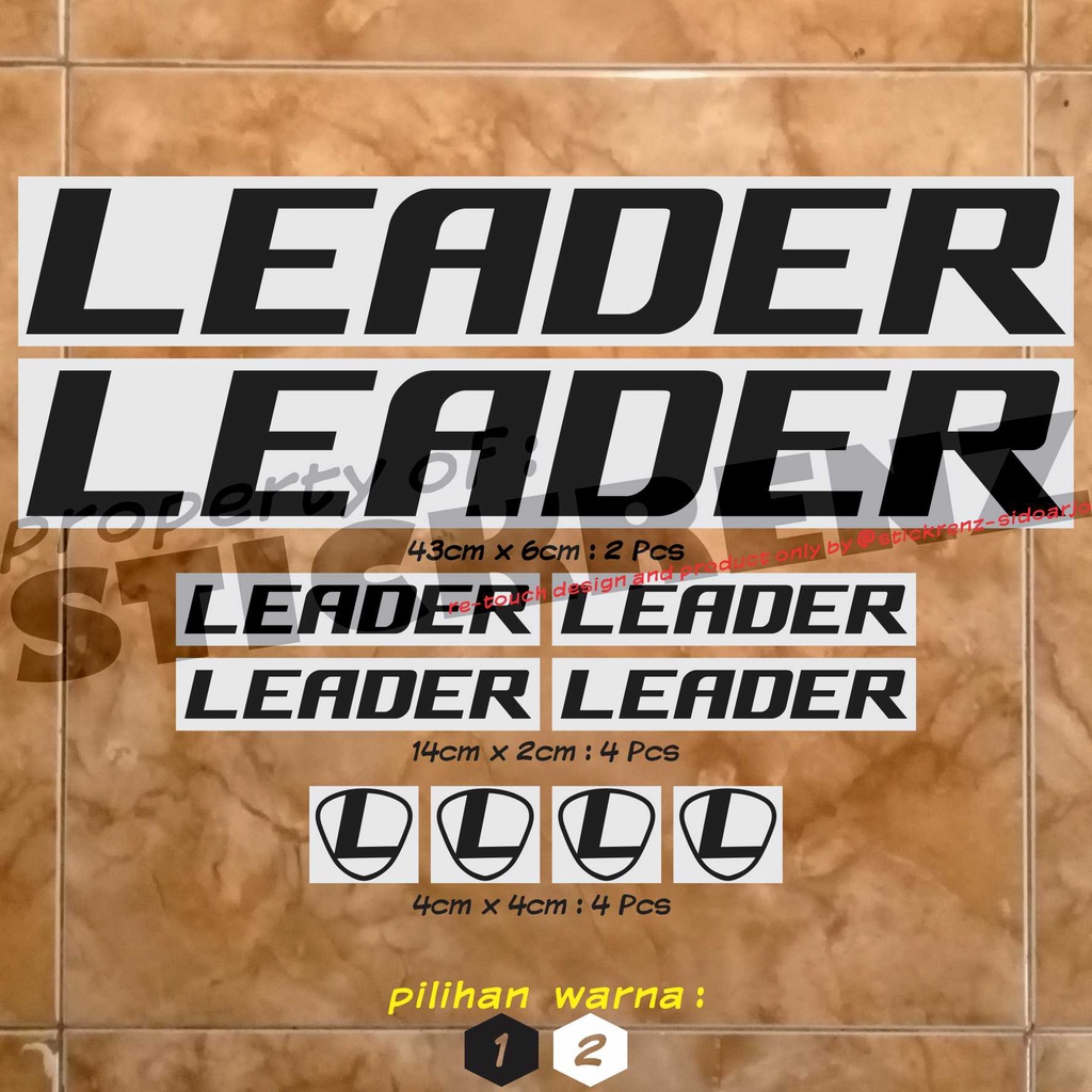 Cutting Sticker Stiker Frame Sepeda Roadbike Fixie Leader 01 Custom