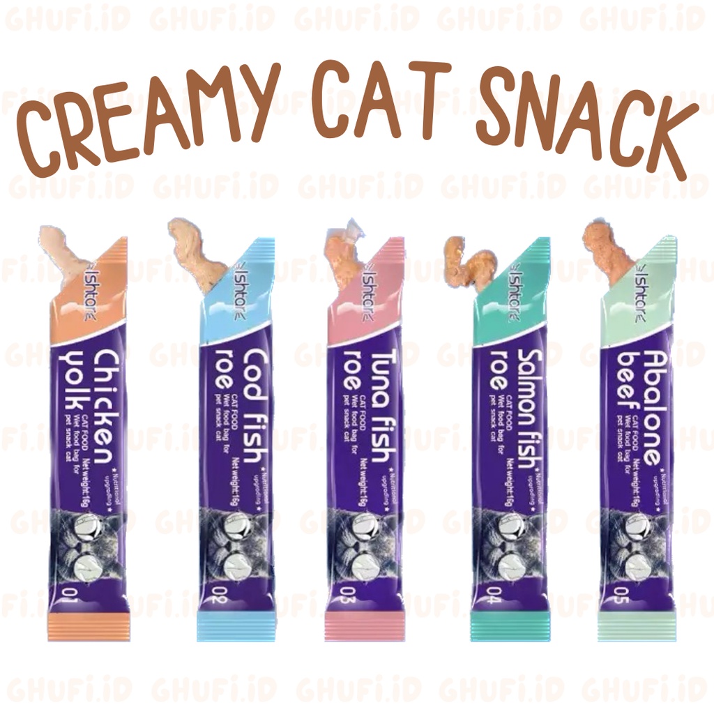 Jual Ishtar Snack Kucing Creamy Cat Treat Seperti Meo Creamy Treat Bio Creamy Makanan Basah