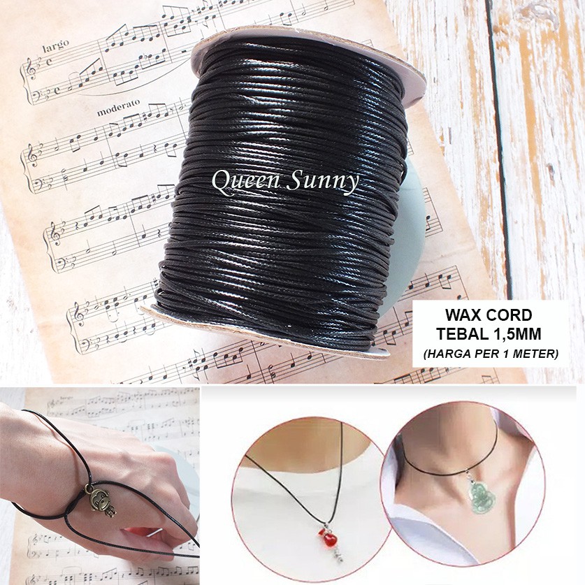 Tali Korea (Wax Cord) 1,5 mm I Tali Kilap Choker I Tali Kalung I Tali Gelang I BHN327