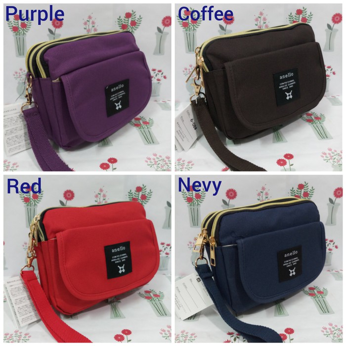 TAS MEWAH TAS SELEMPANG/POUCH ANELLO 3RES + 1KANTONG DEPAN MAGNET ORIGINAL