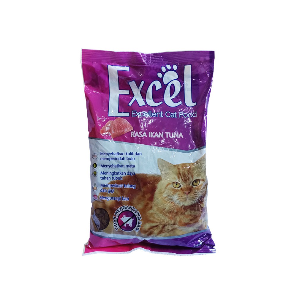 Makanan Kucing Cat Food Excel Cat Kibble Ikan 500gr Repack 500 gram