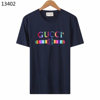  Gucci  kaos  GUCCI  Teen Cotton Round Neck Kaos  Lengan  Pendek 