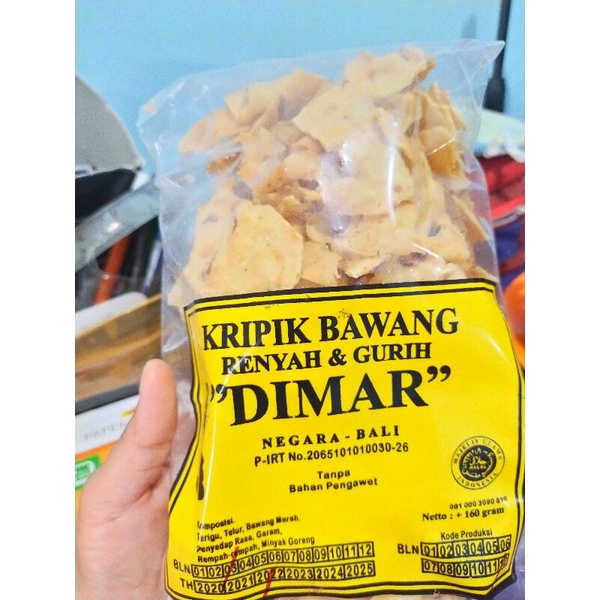 

KRIPIK BAWANG DIMAR OLEHOLEH KHAS JEMBRANA-BALI 280GRAM