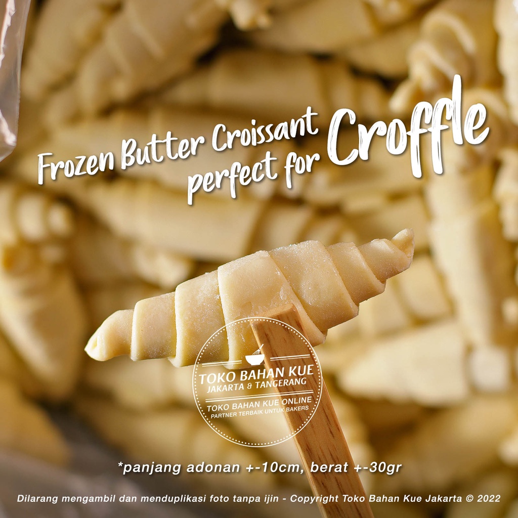 

Bonpatis - Croffle Frozen Dough 30gr 5pcs Adonan Beku Butter Croissant Waffle