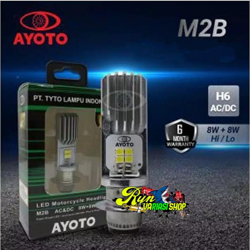 lampu LED depan motor ayoto tyto LED M2B H6 AC/DC  Universal