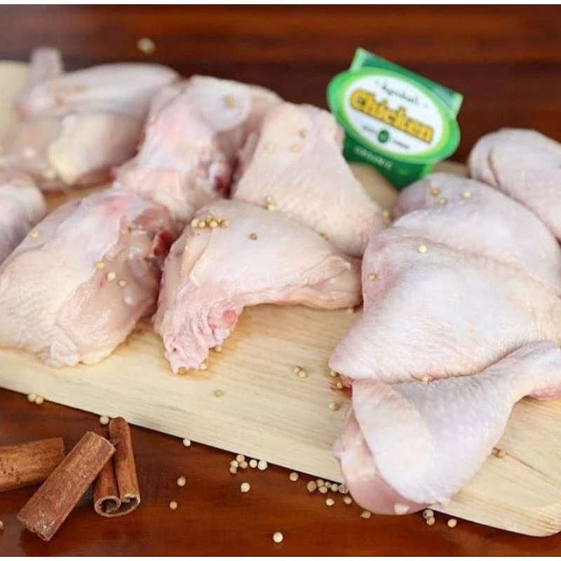 

Ayam Berkah(sdh dipotong2)Organik 800-899gram