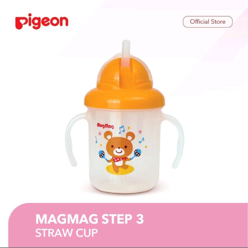 Pigeon magmag Step 3 Straw Cup / mag mag training cup Gelas Minum Bayi