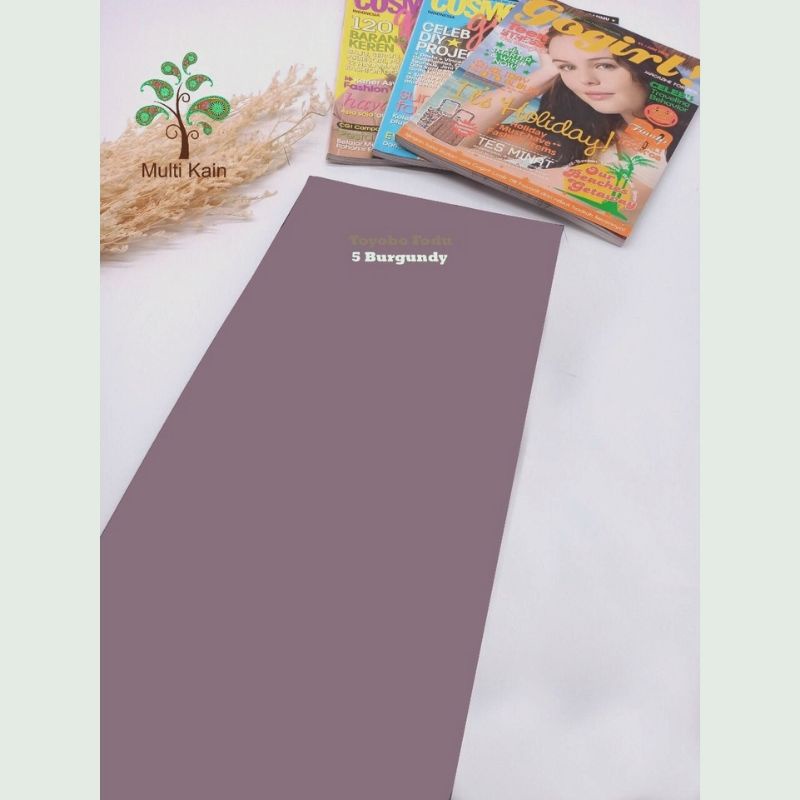 Bahan Multi kain katun cotton toyobo FODU (COPYRIGHT, TERDAFTAR) asli premium-FODU 5 burgundy