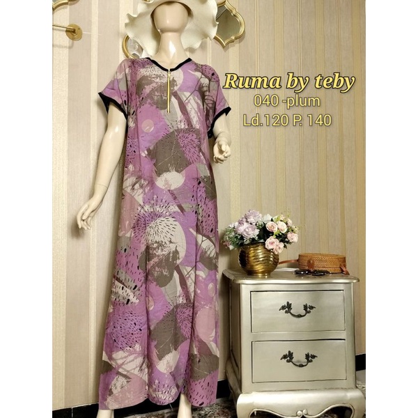 DASTER ARAB TEBY RUMA SERIES RAYON VISCOSE BIG SIZE BY TEBY ORI-PLUM 040