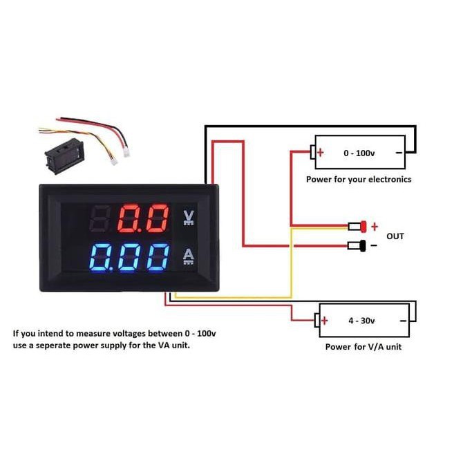 Voltmeter Amperemeter 10A 0-100V