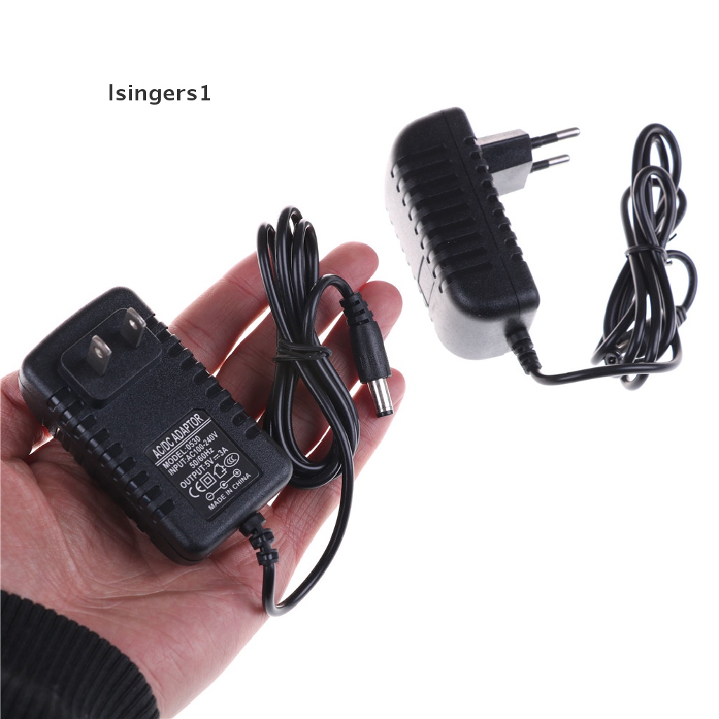 (lsingers1) Adapter Power Supply Charger DC 5V 3A AC Untuk Lampu Strip LED