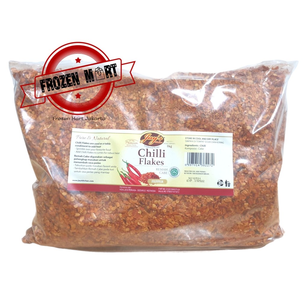 JAYS / JAY'S CHILI FLAKES 500GR &amp; 1KG / Remah Cabe