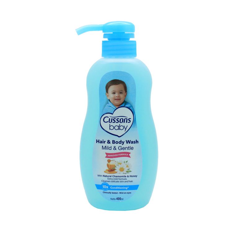 Cussons Baby Hair & Body Wash Mild & Gentle Botol Pump 400ml