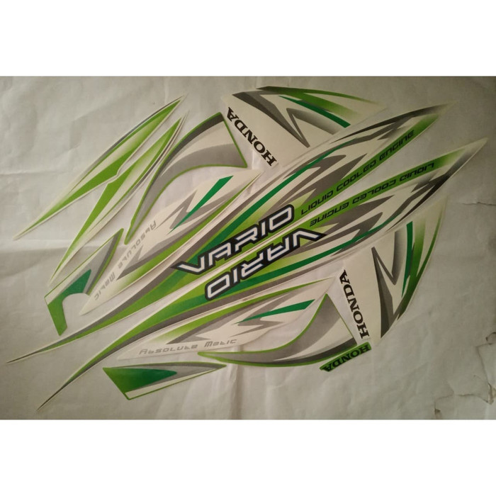 stiker striping honda vario 2012 putih hijau