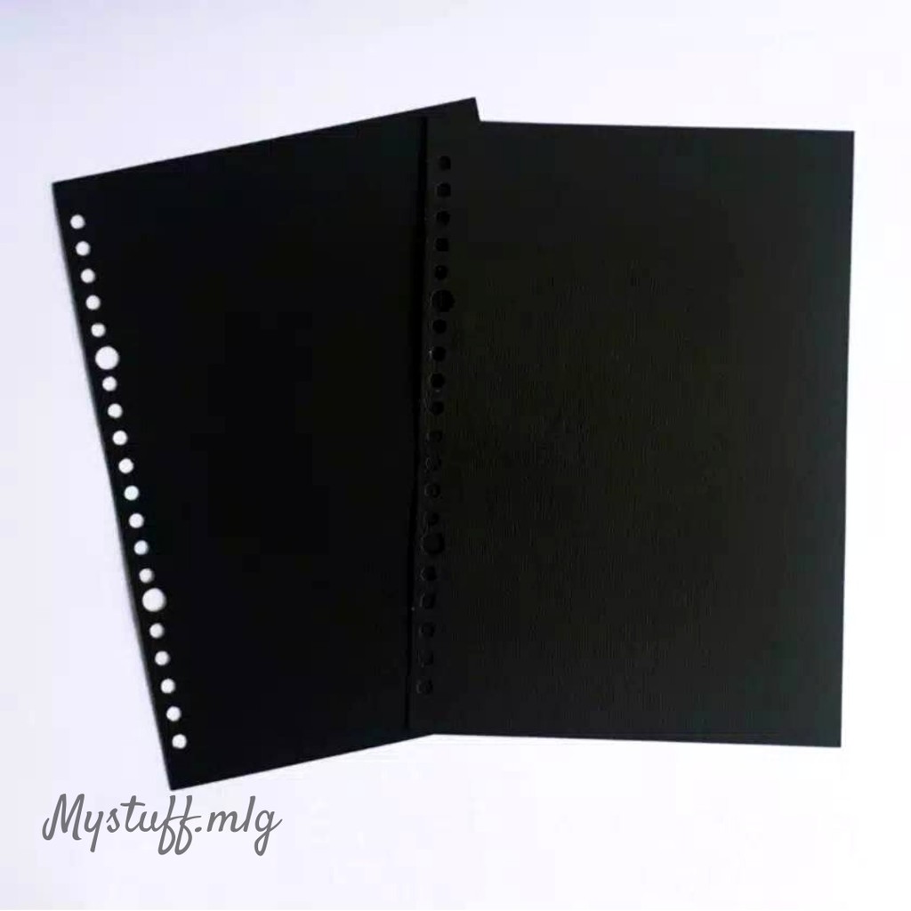 

LOOSE LEAF A5/B5 HITAM 150 GSM 10 LEMBAR