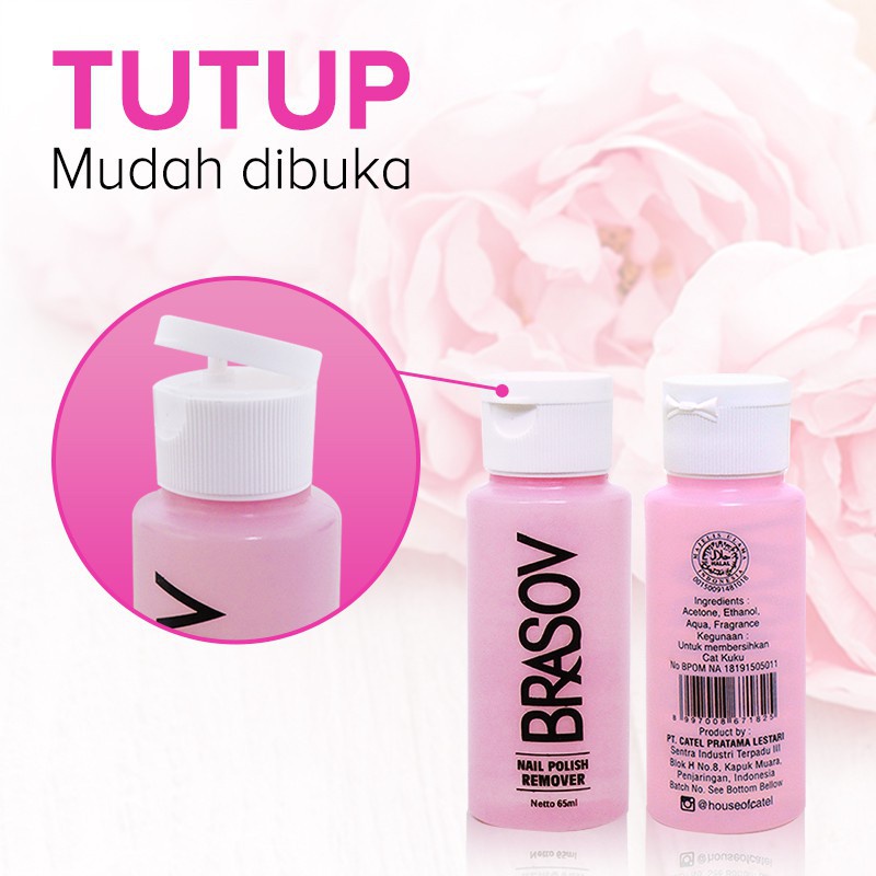 Brasov Aseton Remover 65ml / Pembersih Cat Kuku - BPOM &amp; Halal Original