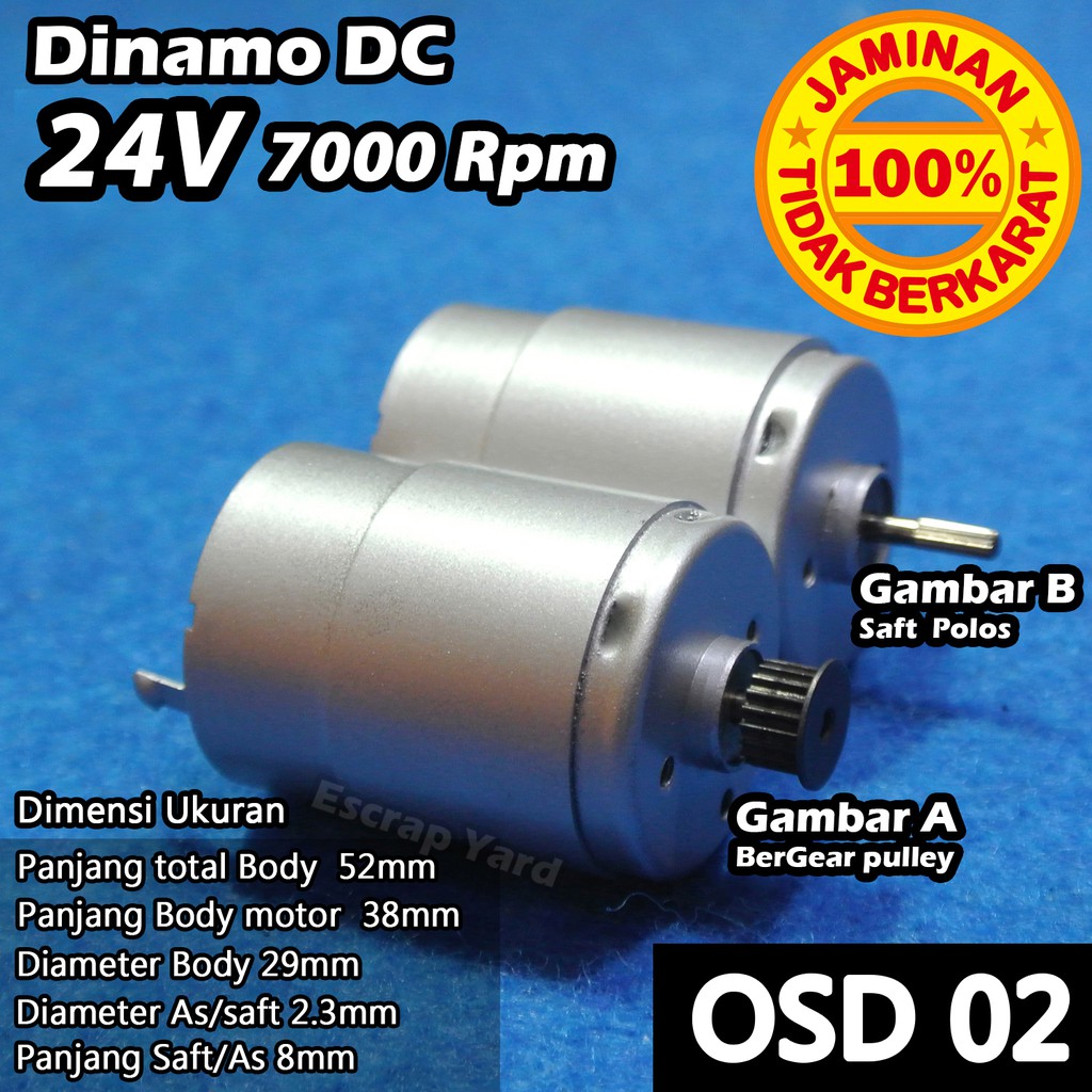 Dinamo DC 12V 24V 38V dan Belt Generator listrik mini