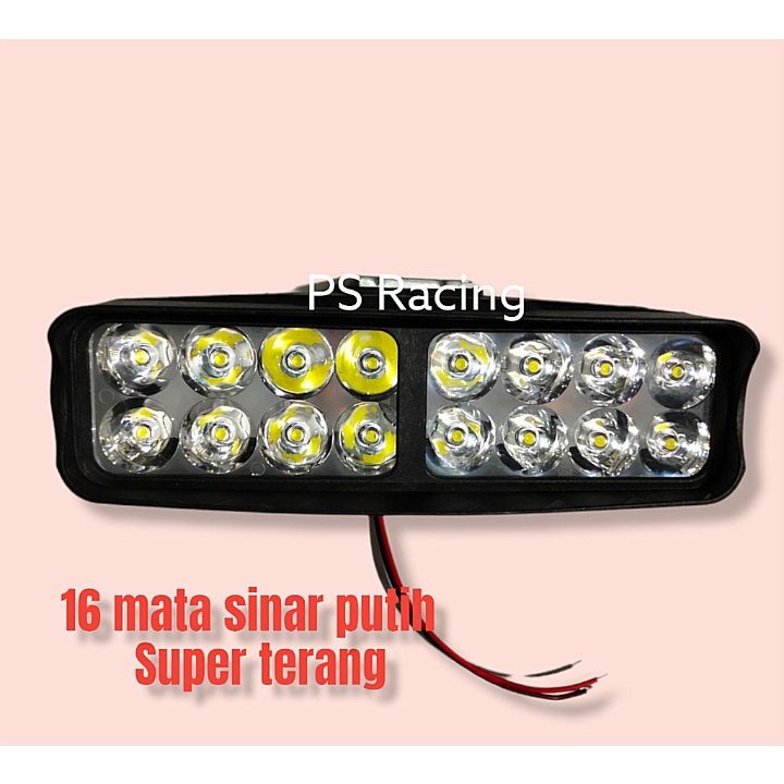 Lampu Tembak LED 16 Mata Waterproof Spot Flood PLX 16 KOTAK / Lampu Sorot LED Super Terang / Lampu M