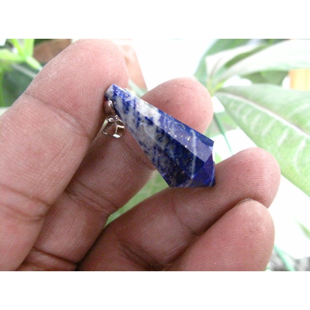 12-Sided Natural Lapis Lazuli Pendant 10Gr LL002