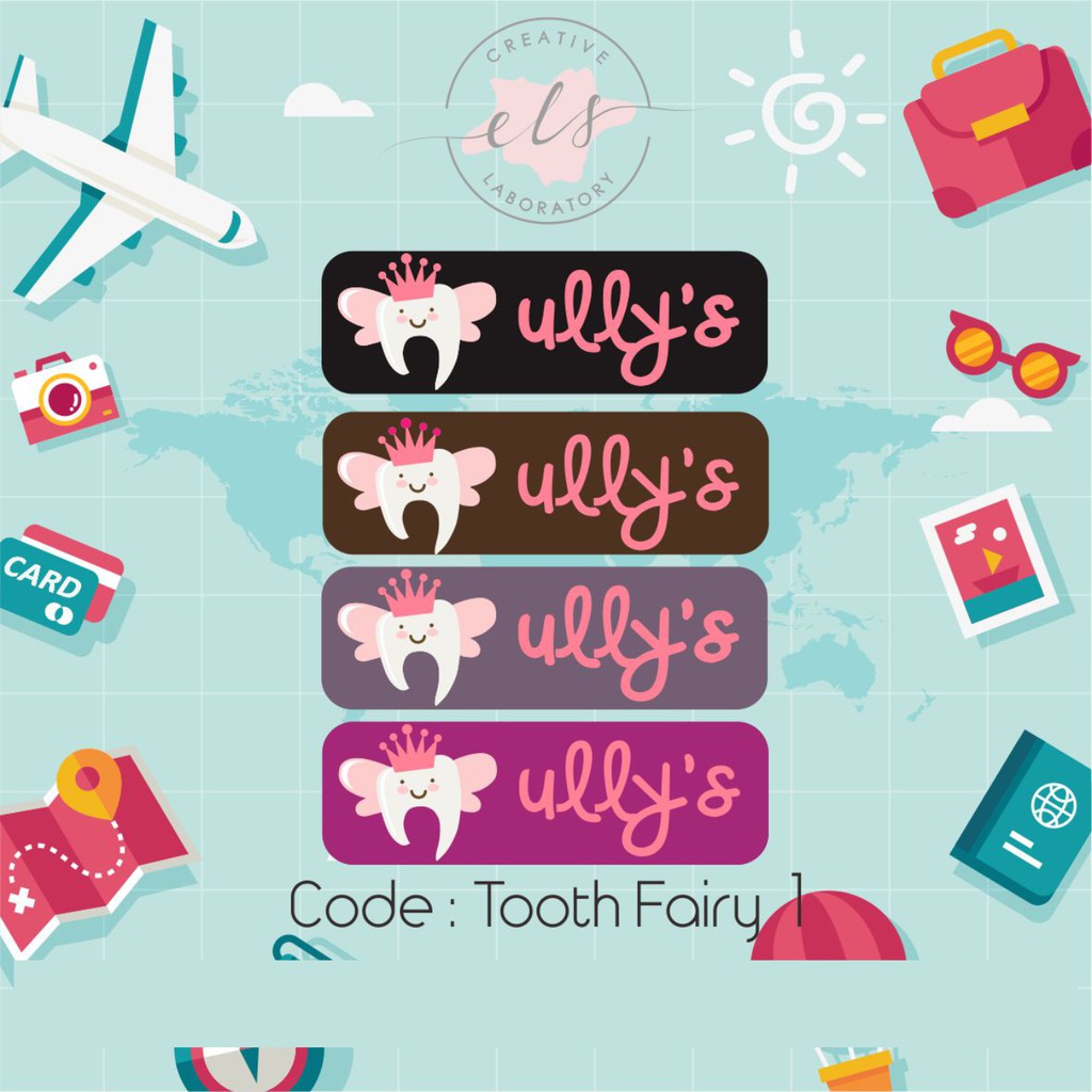 

stiker label nama custom waterproof anti air